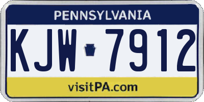 PA license plate KJW7912