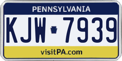 PA license plate KJW7939