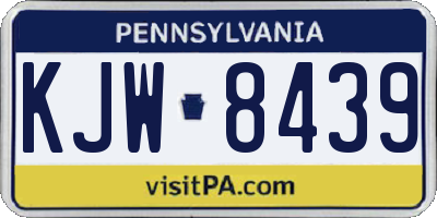PA license plate KJW8439