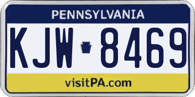 PA license plate KJW8469