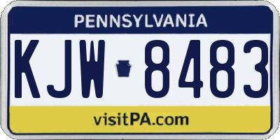 PA license plate KJW8483