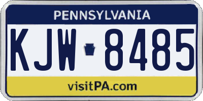 PA license plate KJW8485