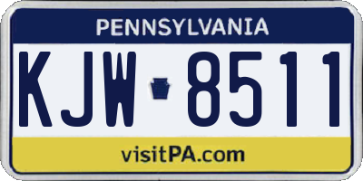 PA license plate KJW8511