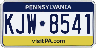 PA license plate KJW8541