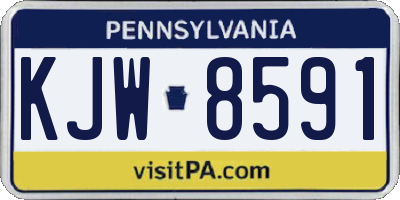 PA license plate KJW8591
