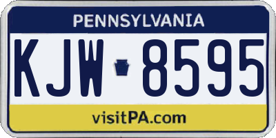 PA license plate KJW8595