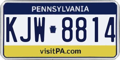 PA license plate KJW8814