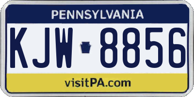 PA license plate KJW8856