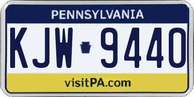 PA license plate KJW9440