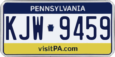 PA license plate KJW9459