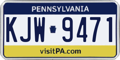 PA license plate KJW9471