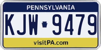 PA license plate KJW9479