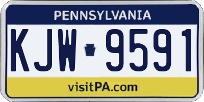PA license plate KJW9591