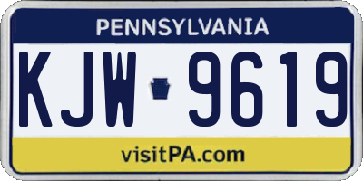 PA license plate KJW9619