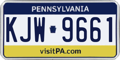 PA license plate KJW9661