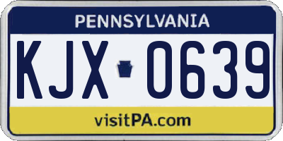PA license plate KJX0639