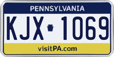 PA license plate KJX1069
