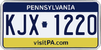 PA license plate KJX1220