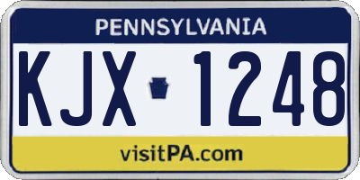 PA license plate KJX1248