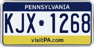 PA license plate KJX1268