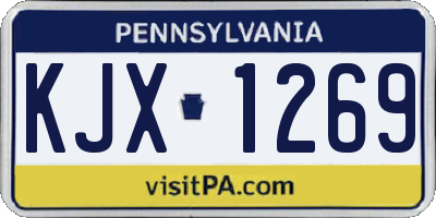 PA license plate KJX1269