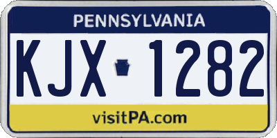 PA license plate KJX1282
