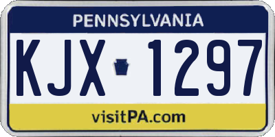 PA license plate KJX1297