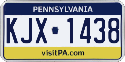 PA license plate KJX1438
