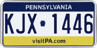 PA license plate KJX1446