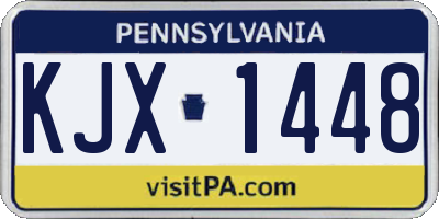 PA license plate KJX1448