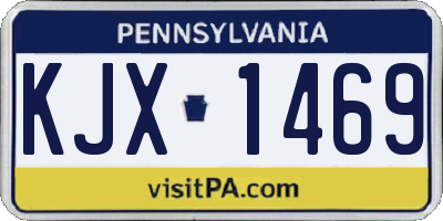 PA license plate KJX1469