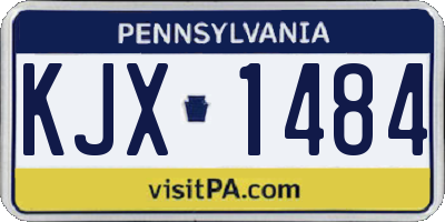 PA license plate KJX1484