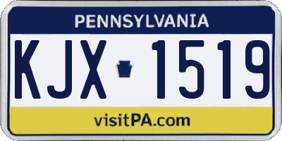 PA license plate KJX1519