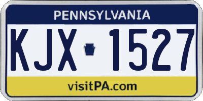 PA license plate KJX1527