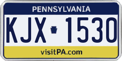 PA license plate KJX1530