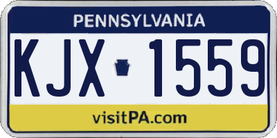 PA license plate KJX1559