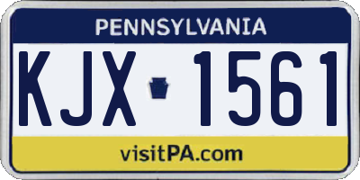 PA license plate KJX1561