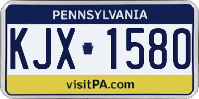 PA license plate KJX1580