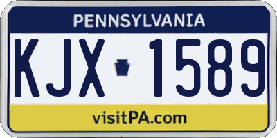 PA license plate KJX1589
