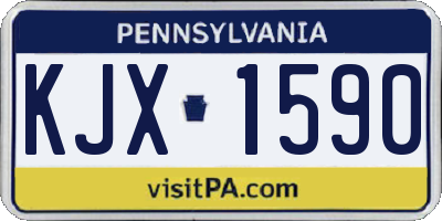 PA license plate KJX1590