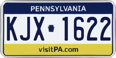 PA license plate KJX1622