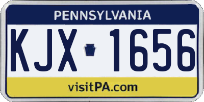 PA license plate KJX1656