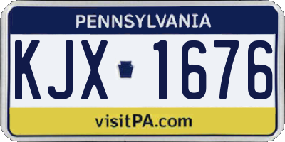 PA license plate KJX1676