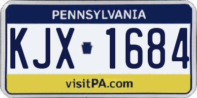 PA license plate KJX1684