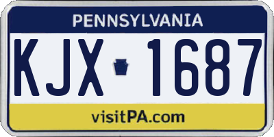 PA license plate KJX1687