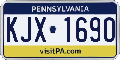 PA license plate KJX1690