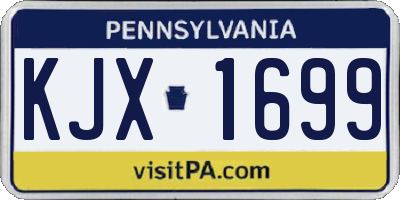 PA license plate KJX1699