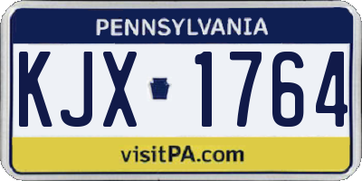 PA license plate KJX1764