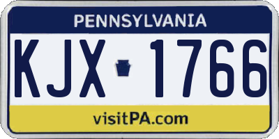 PA license plate KJX1766