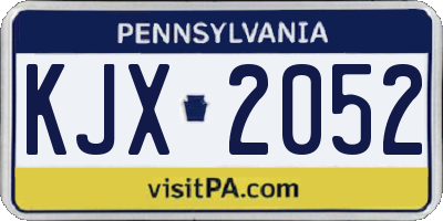 PA license plate KJX2052
